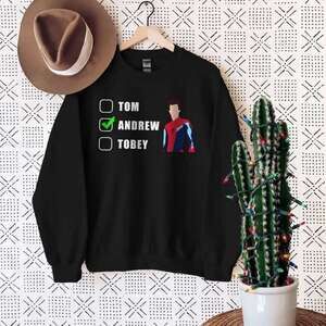 Andrew Garfield Spiderman Checkbox Fun Graphic Casual Unisex Sweatshirt
